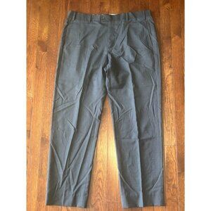 Zanella Devon Flat Front Wool Pants Men's 36x30 Navy Blue  Check